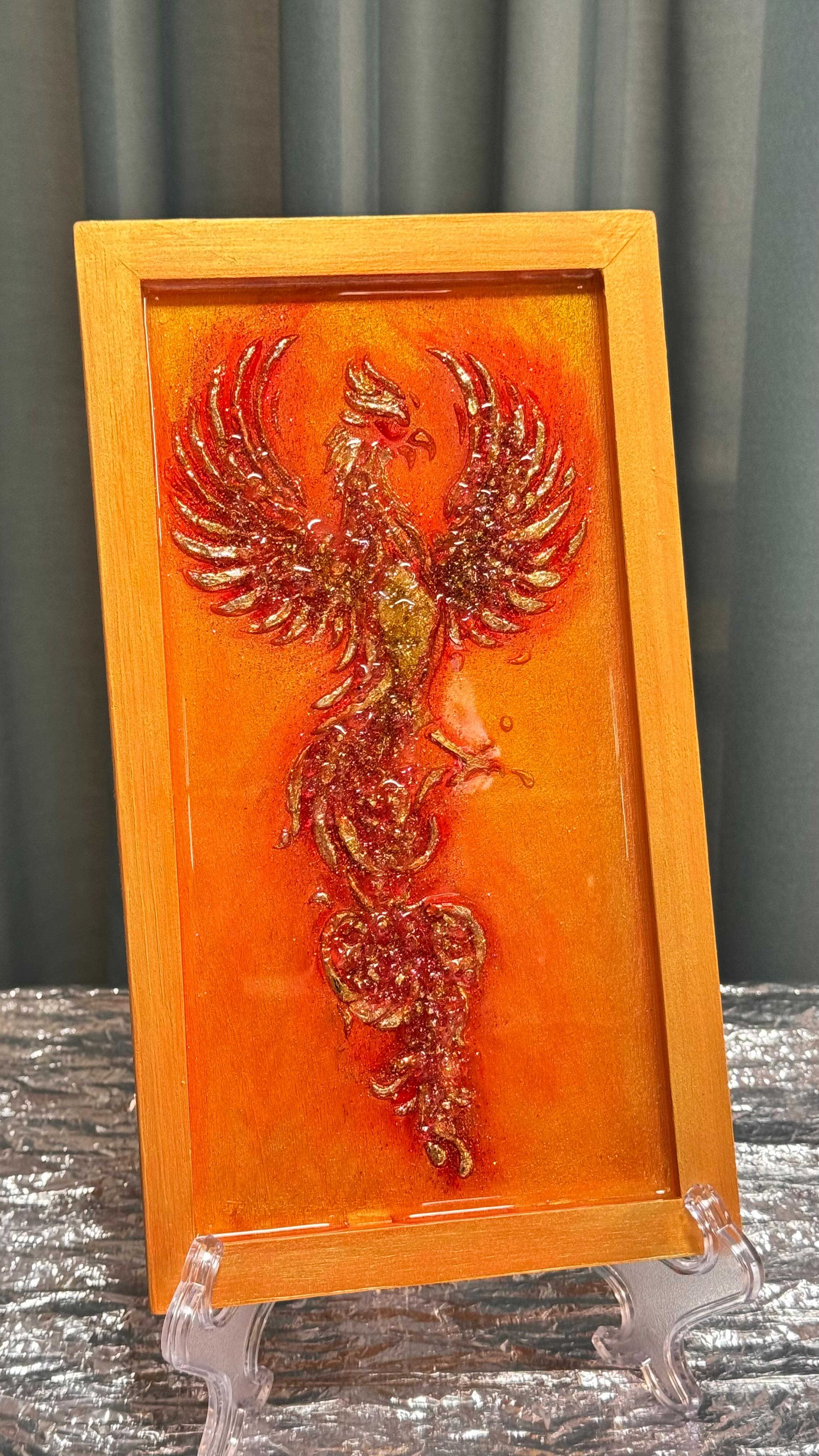 #geschenkefürihn #epoxidharz #toteme #phoenix #altarbild