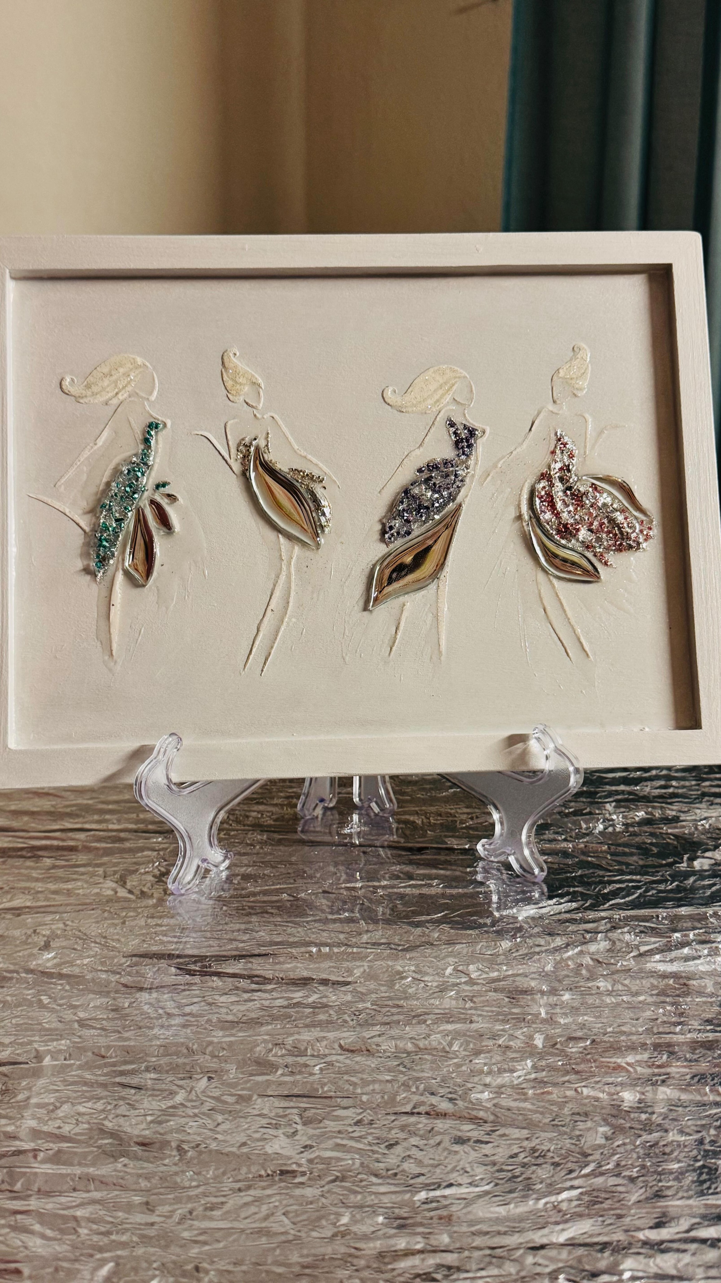 #epoxidharzbild #geschenkefürsie #besties #spiegelharzfusion #kunsthåndværk